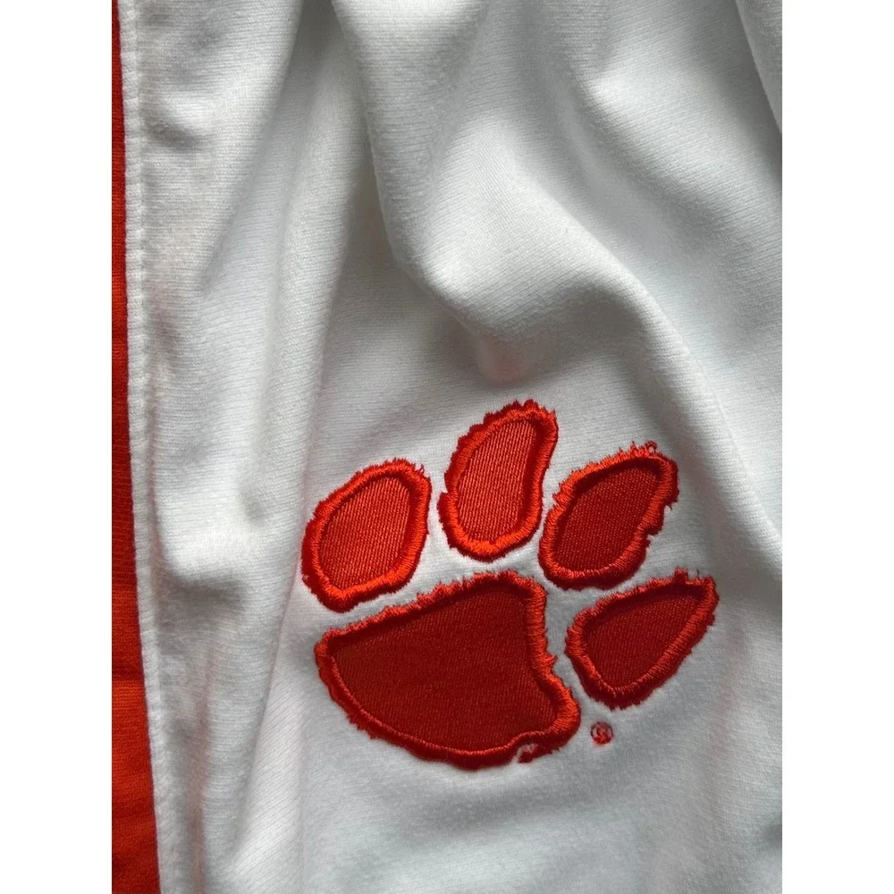 Nike Team Clemson Tigers Warmup Pants XXL White Orange Purple Vintage Snap Side